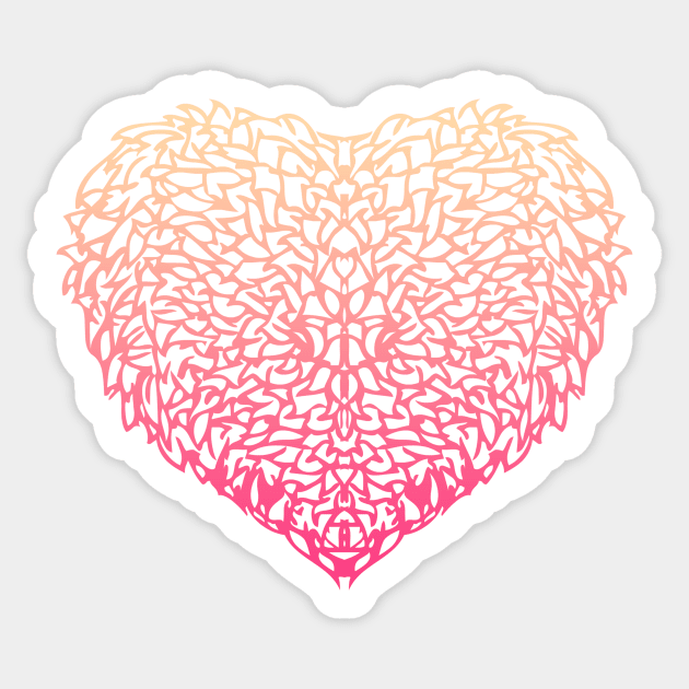 PINK HEART Sticker by AnishaCreations